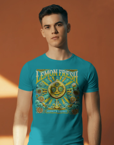 lemon fresh t-shirt modeled